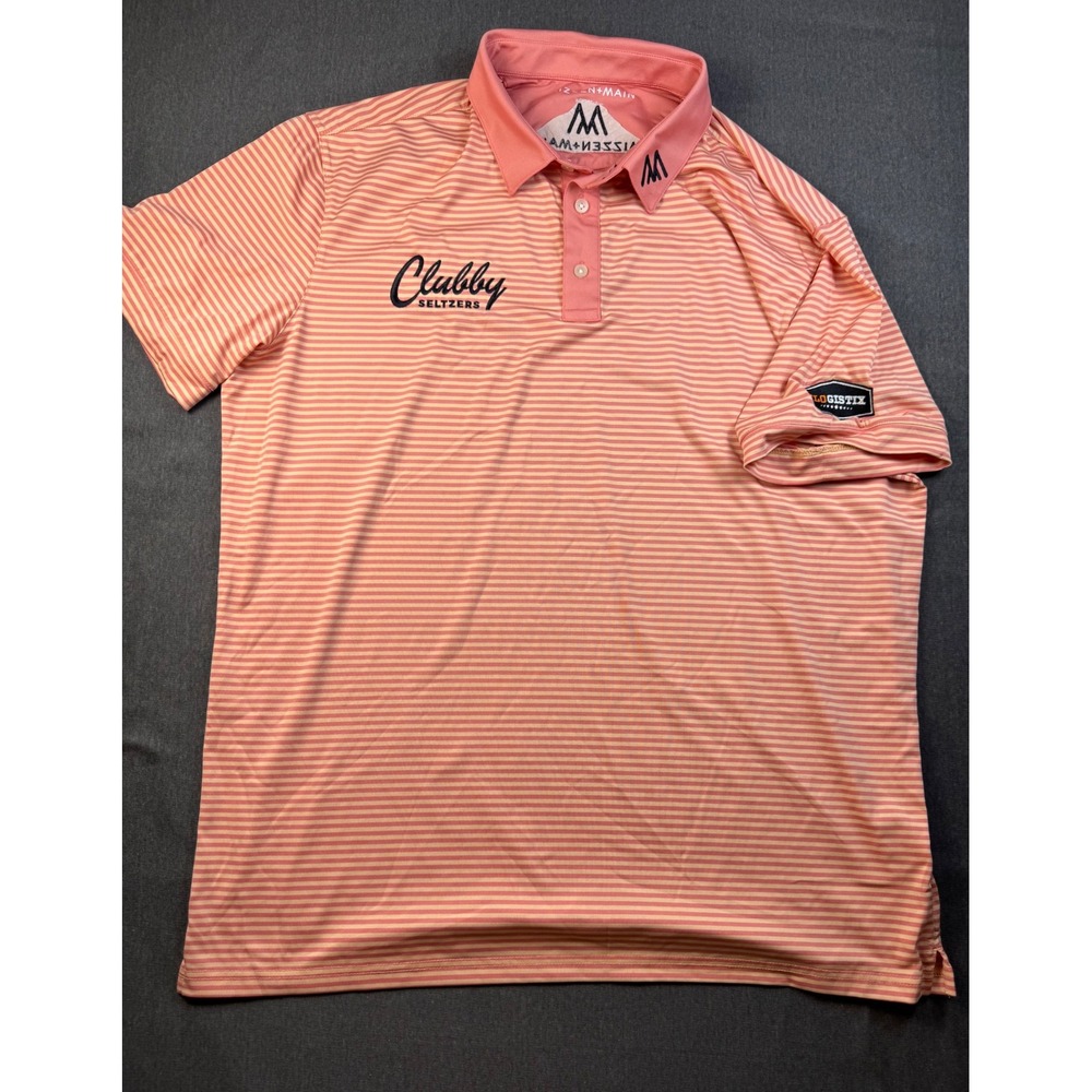 Missen Main Golf Polo Shirt Striped‎ Flogistix Mens  'Clubby Seltzers'